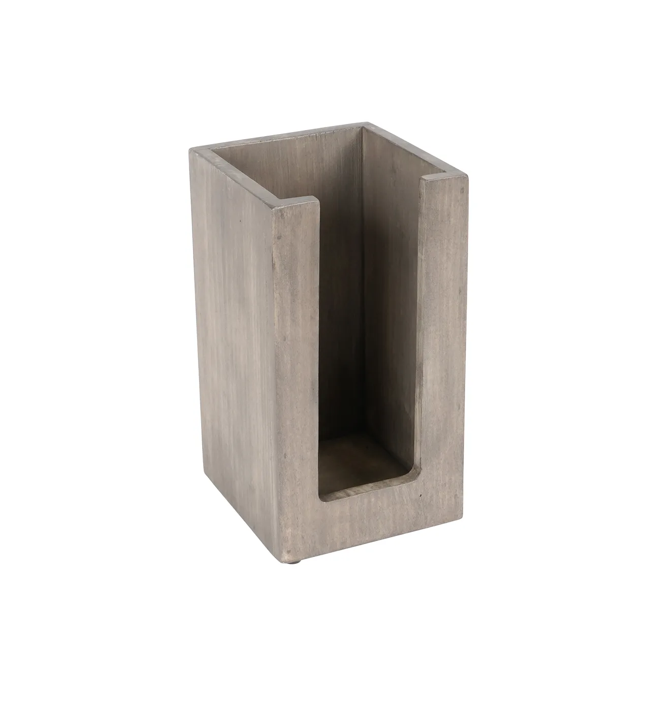 Cal-Mil 298-110 Aspen Countertop Cup & Lid Organizer, Gray-Washed Pine, 4-1/2" x 4-1/2" x 8-1/2"