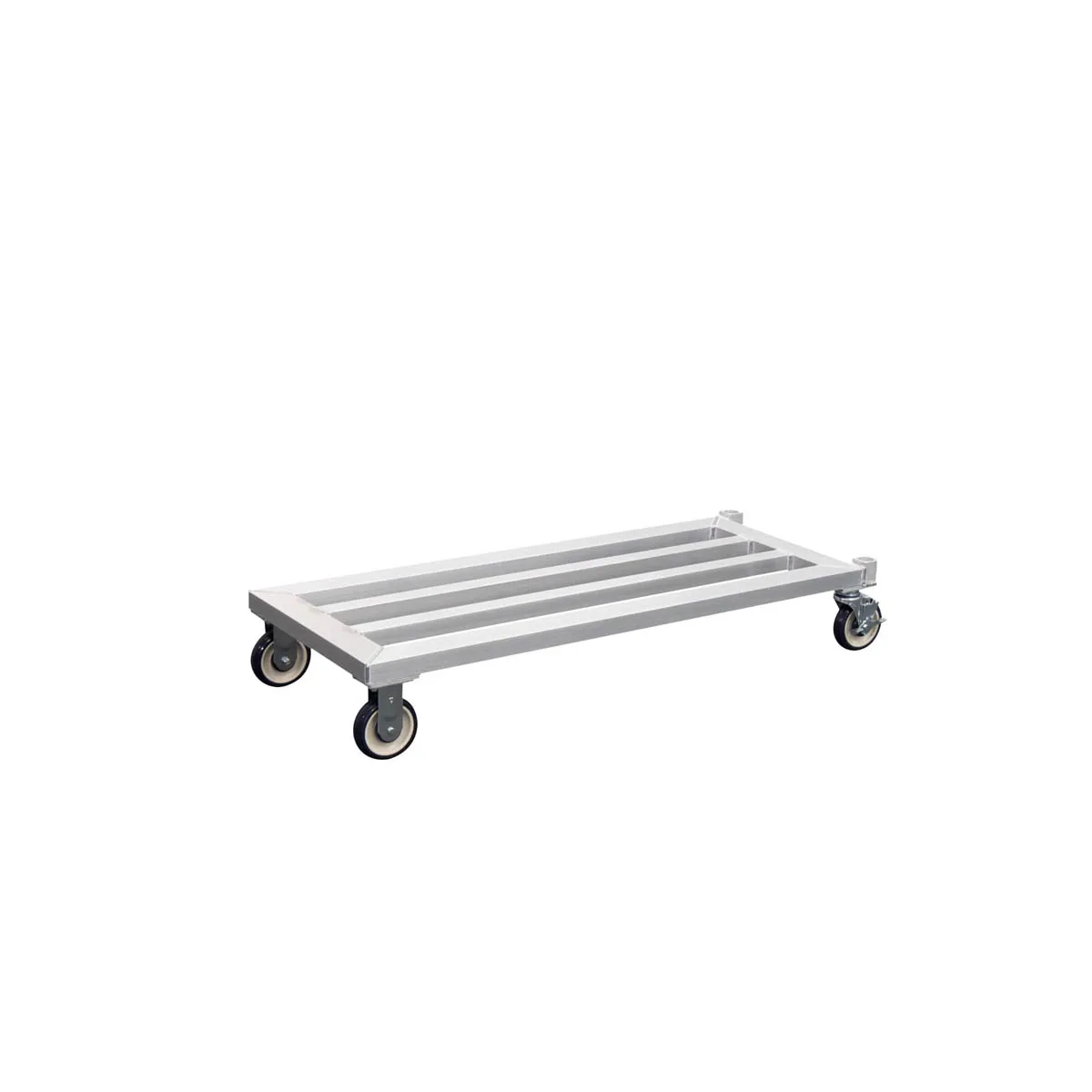 New Age 1203 49 3/4" x 20" x 8 1/4" Aluminum Mobile Dunnage Rack with 1000 lb. Capacity, NSF