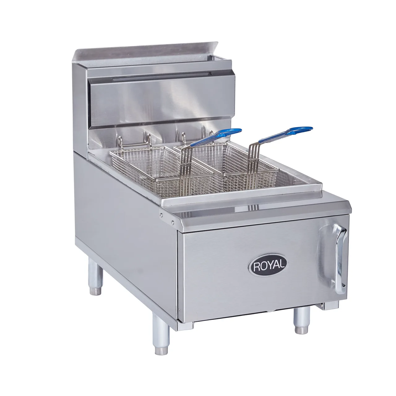 Royal Range of California RCF-25 Full Pot Countertop Gas Fryer w/ 25-lb Capacity, 3 Burners