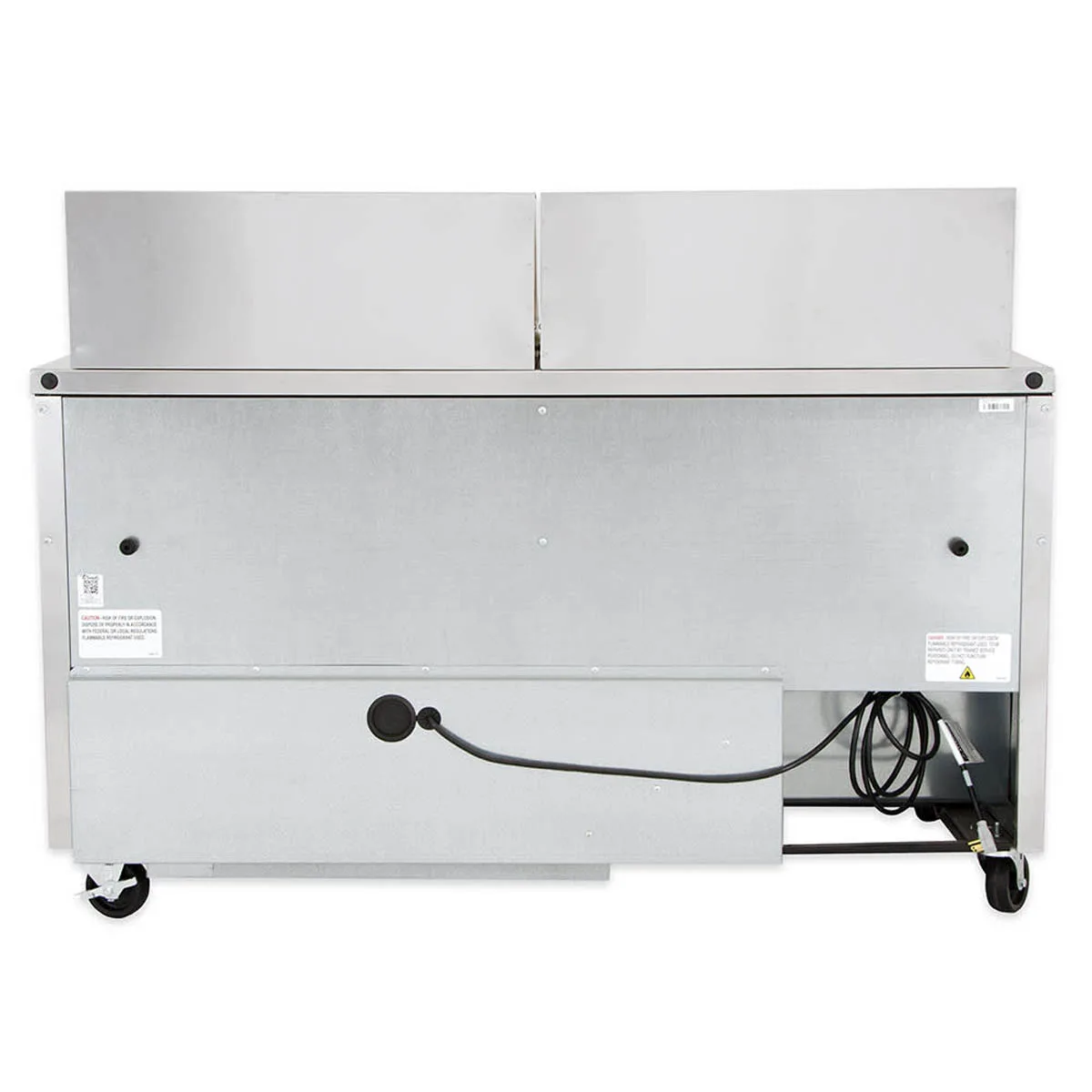 True TSSU-60-24M-B-ST-HC 60" Mega Top Sandwich/Salad Prep Table w/ 2 Doors, 24 Pans
