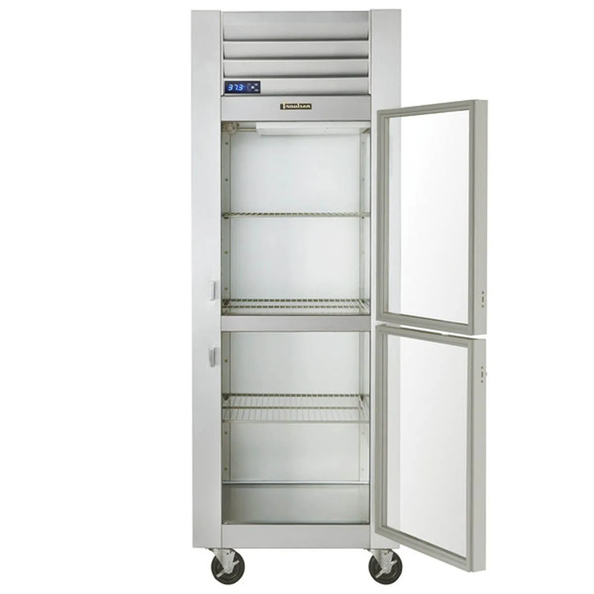 Traulsen G11000-032 30" 1-Section Reach-In Refrigerator w/ 2 Glass Right Hinged Half-Doors, Top Mount, 23.67 cu. ft.
