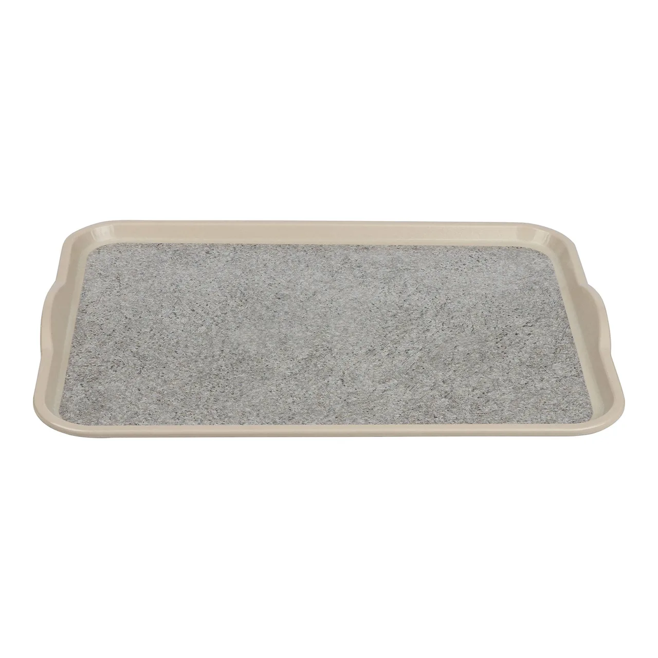 Cambro 1520VCRST380 Rectangular Tray 15" x 20", Ivory Sahara Finish, Non‑Skid, Dishwasher Safe
