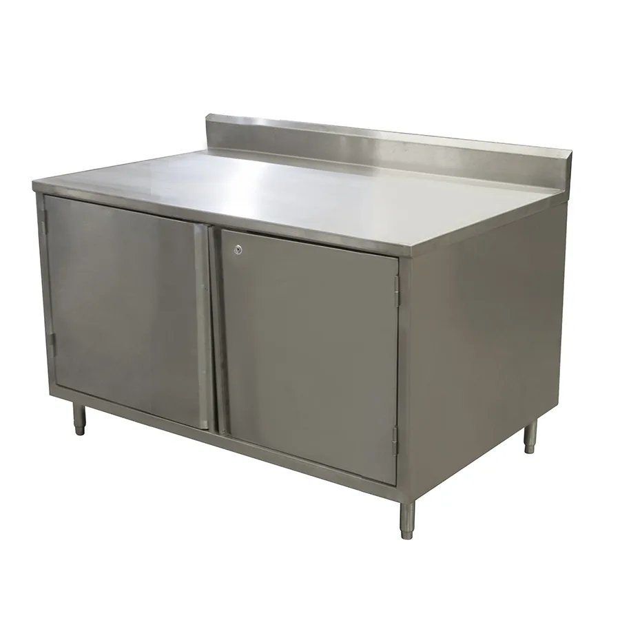 BK Resources CSTR5-3660HL 60" Work Table, Cabinet Base with Hinged Doors & Locks