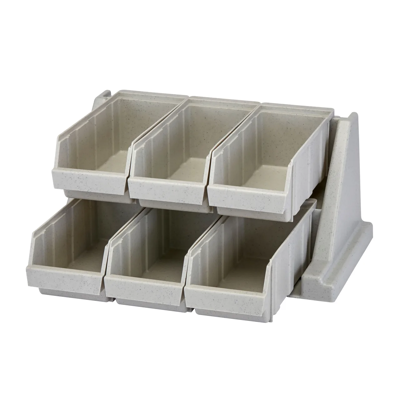 Cambro 6RS6480 Organizer Rack – 6 10‑lb Bins, 20‑1/8" L x 17‑1/4" D x 9‑1/4" H, Wall‑Mount, Gray Poly