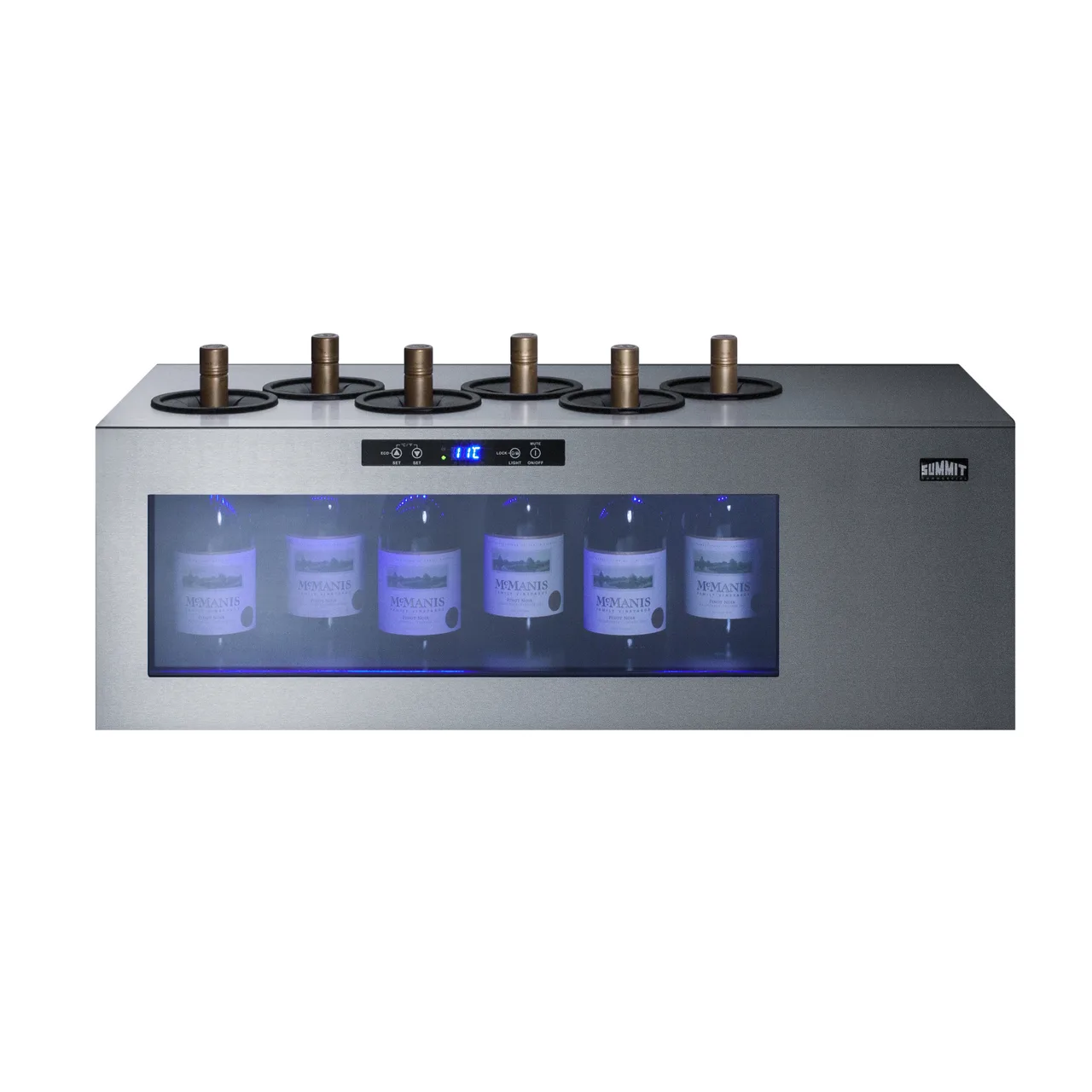 Summit STC6 36" Glass Door Countertop Wine Refrigerator, Single Temperature, 6 Bottles