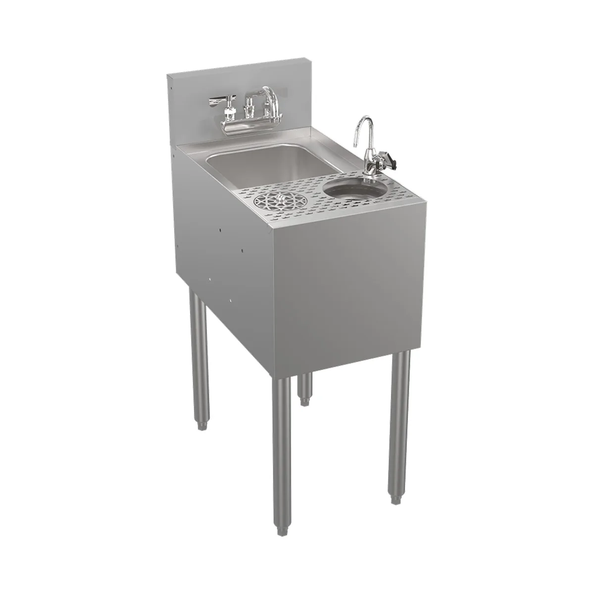 Krowne KR24-MS14 14" Underbar Sink Units, 1 Compartment without Drainboard