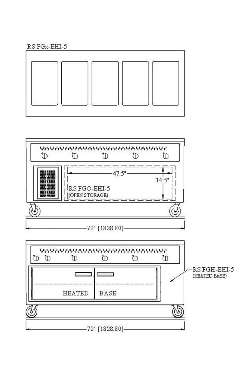 Randell RS FGO-EHI-5 72" Hot Food Table