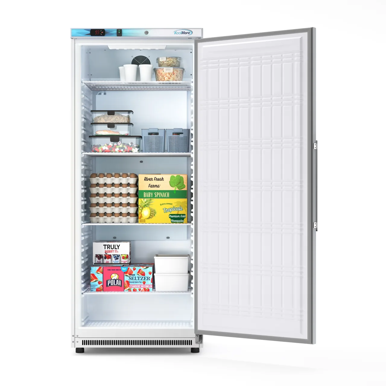 Koolmore KM-RMD20WH 30" 1-Solid Door Reach-In Refrigerator, 20 cu. ft., Bottom Mounted