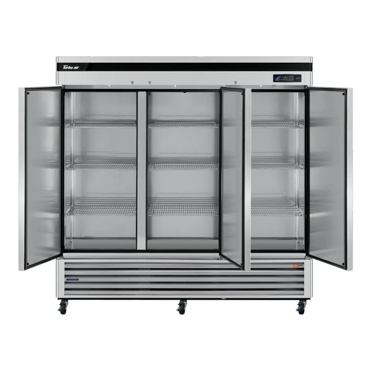 Turbo Air TSF-72SD-N 81.88" 3-Solid Door Reach-In Freezer, Bottom Mount, 63.8 cu. ft., Stainless Steel
