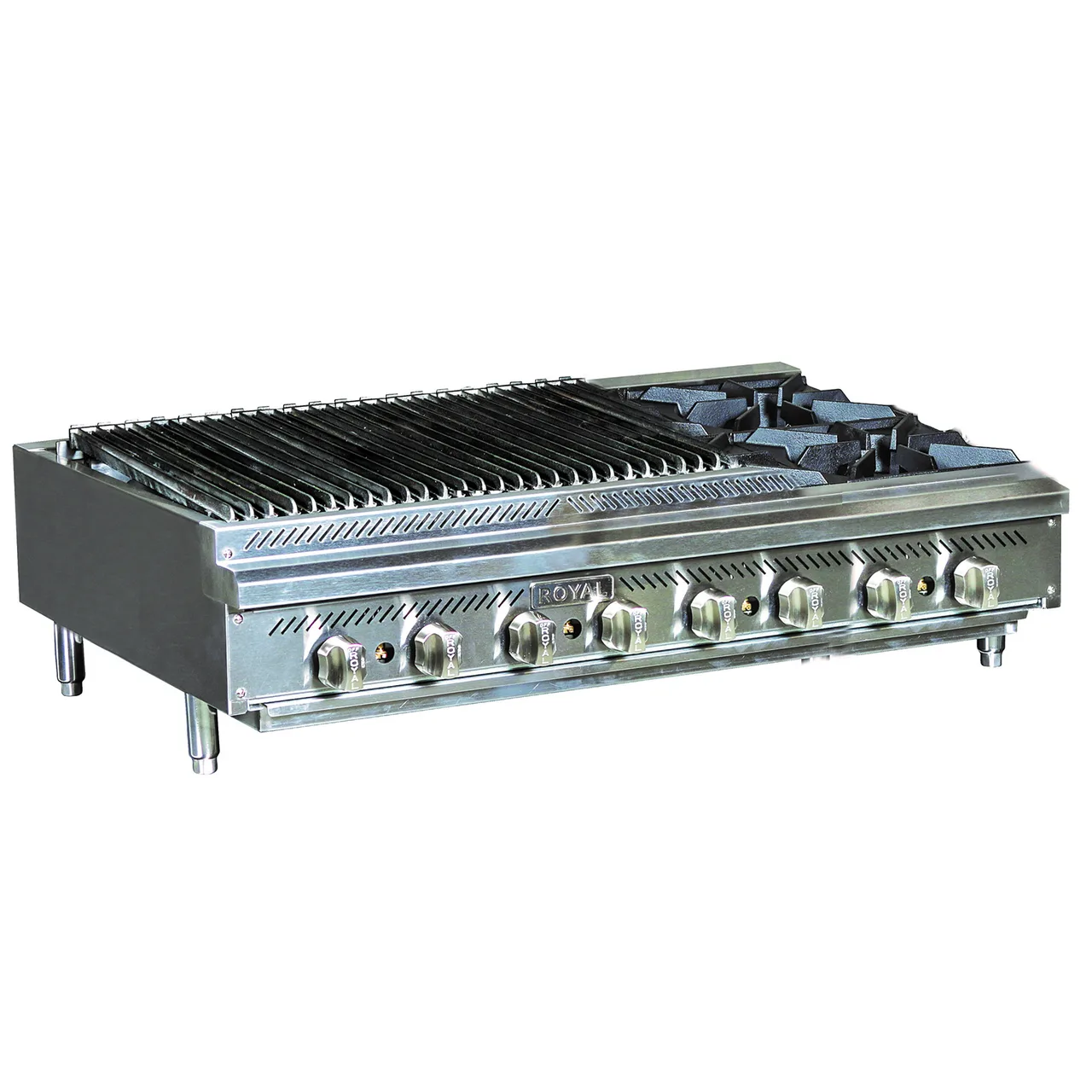 Royal Range of California RRB-24OB2 36" Countertop Gas Radiant Charbroiler / Hotplate, 120.000 BTU