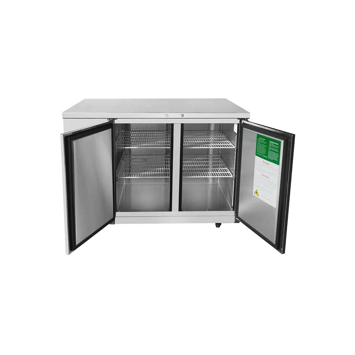 Atosa USA SBB59GRAUS1 57" Two Section Back Bar Cooler with Solid Door, 15.0 cu. ft.