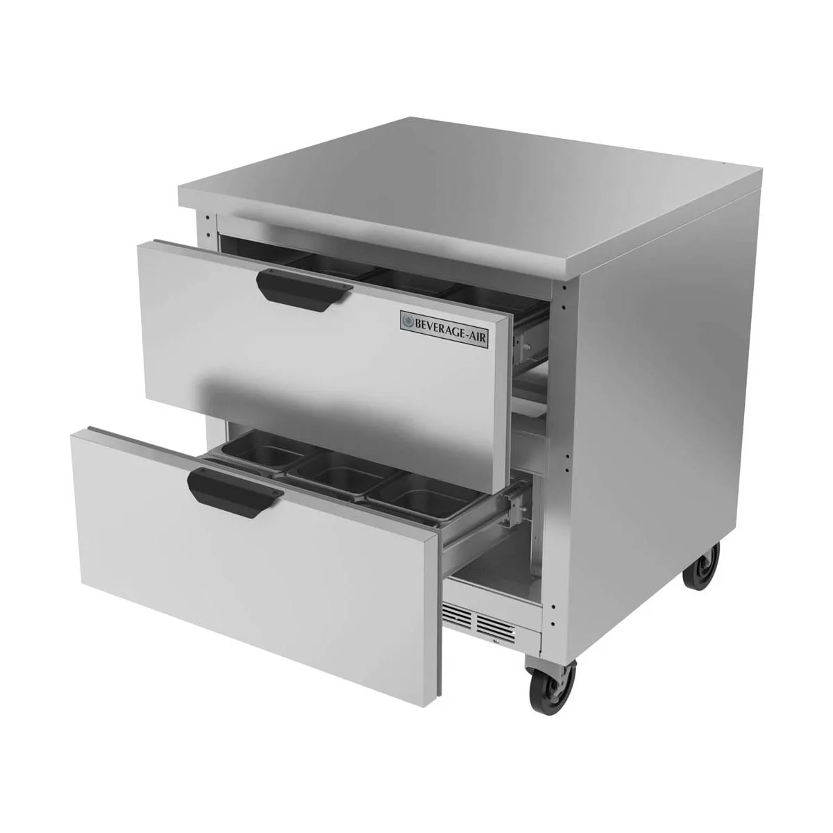Beverage Air WTFD32AHC-2-FLT 32" 1-Section Worktop Freezer w/ 2 Drawers, 7.2 cu. ft.