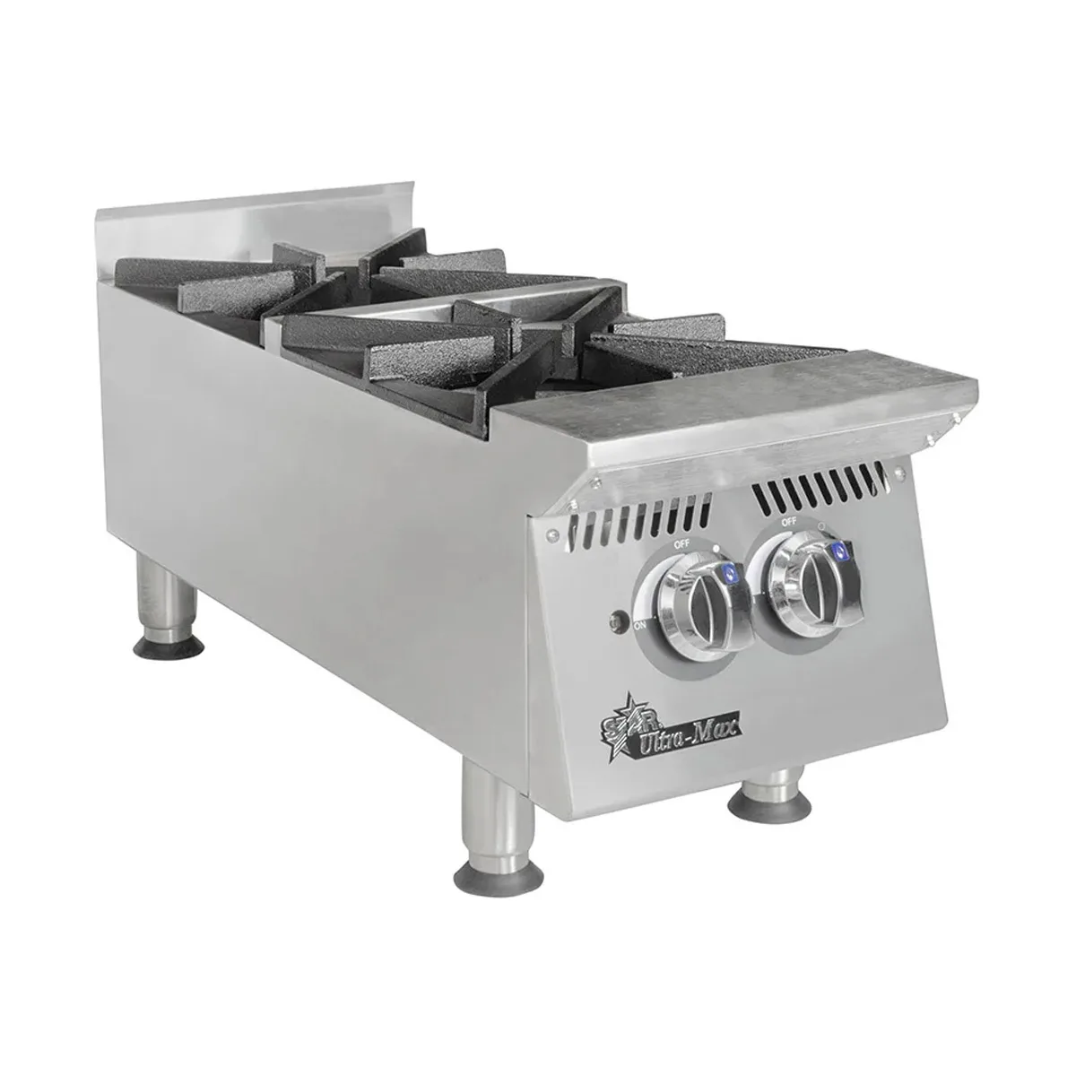 Star 802HA 12" Countertop Gas Hotplate with (2) Burners, Manual Controls, 60.000 BTU