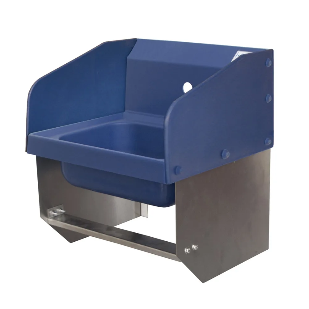 BK Resources APHS-W1410-SSBKK 14" Wall Mounted Hand Sink without Faucet / with Knee Valve Bracket