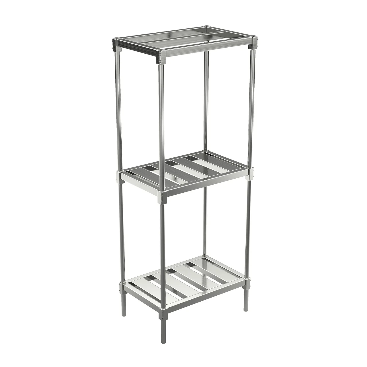 Winholt BKR-302076 Heavy Duty Aluminum Beer Keg Rack w/ 3 shelves - 20"W x 30"L x 76"H