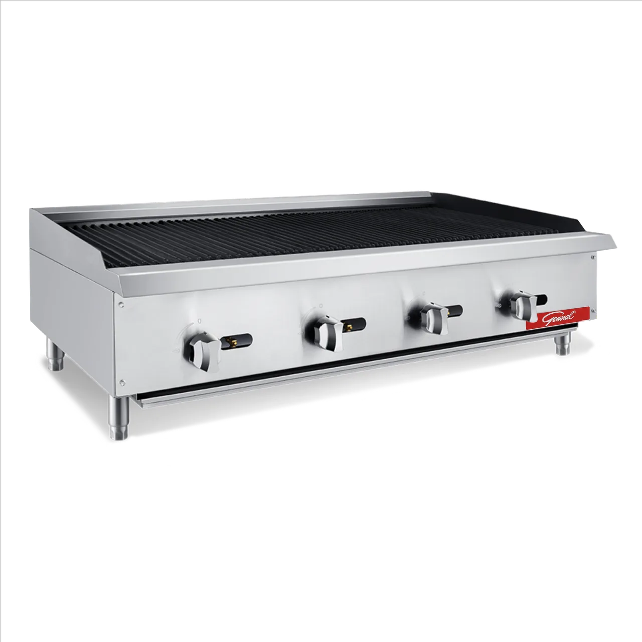 General GCCB-48LP 48" Countertop Gas Charbroiler with Manual Controls