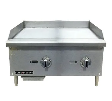Black Diamond BDECTG-36/NG 36" Countertop Gas Griddle with Manual Controls, 5/8" Steel Plate, 90.000 BTU