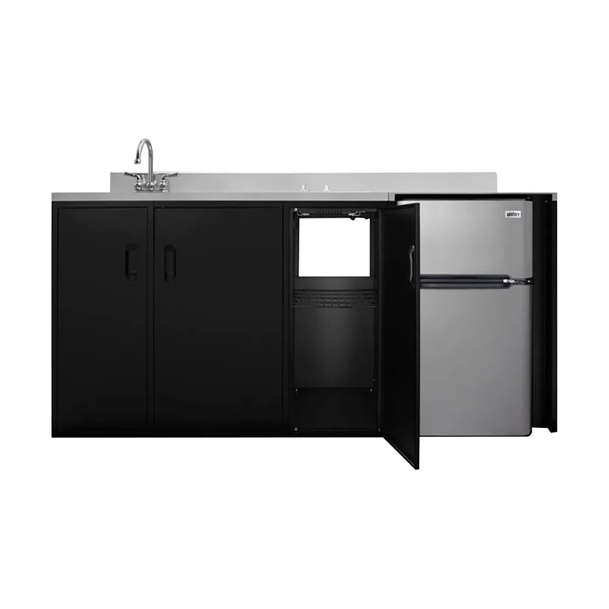 Summit CK72ADASINKL All-In-One Kitchenette, 71.75"W X 23.75"D X 34"H