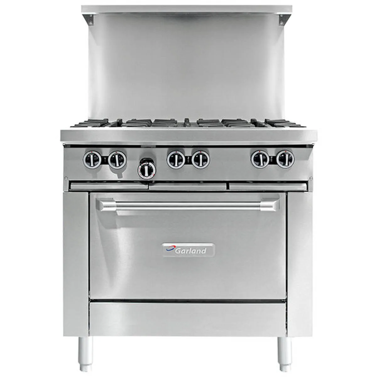 Garland US Range G36-6S 36" Gas Restaurant Range w/ (6) Open Burners, (1) Cabinet Base, 198.000 BTU