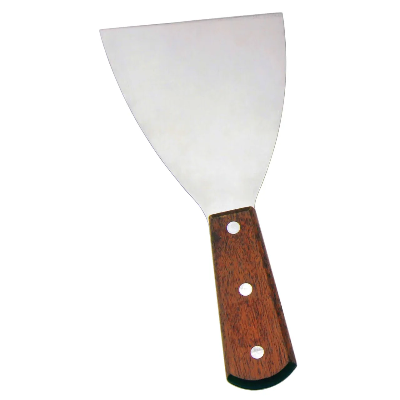 Omcan USA 80047 Bowl and Pan Scraper, 4-1/2" x 4" Blade, Wooden Handle, 4" x 4" Size – Baking