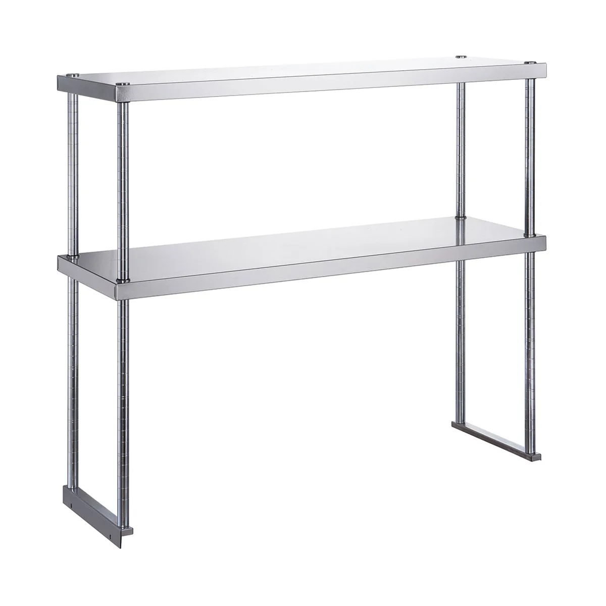 Dukers Appliance Co DCOS-1850 Double Stainless Steel Overshelf, 49-5/8"W X 18"D X 32"H / 20 Gauge