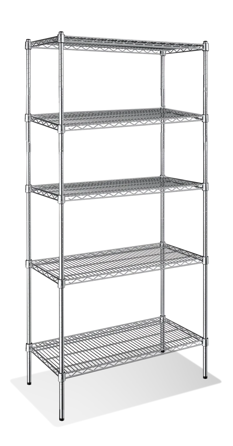 Steel Works SW2154C-5 Heavy Duty Wire Shelving Unit, 5-Tier, 21"X 54"