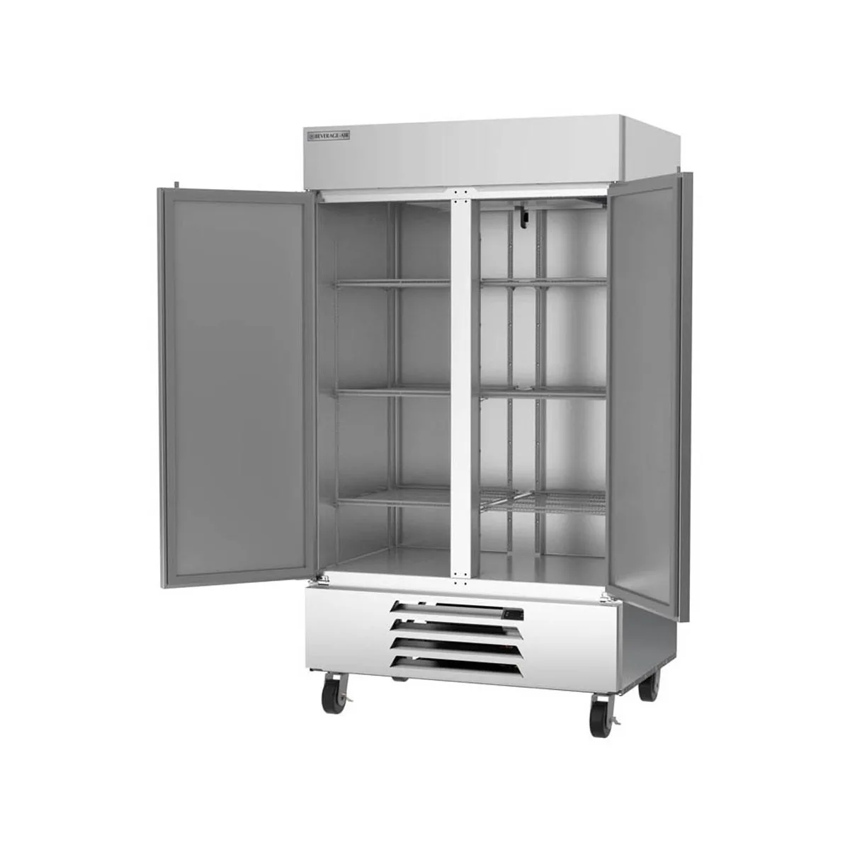 Beverage Air HBF44HC-1 47" 2-Solid Door Reach-In Freezer, Bottom Mounted, 44 cu. ft., Stainless Steel