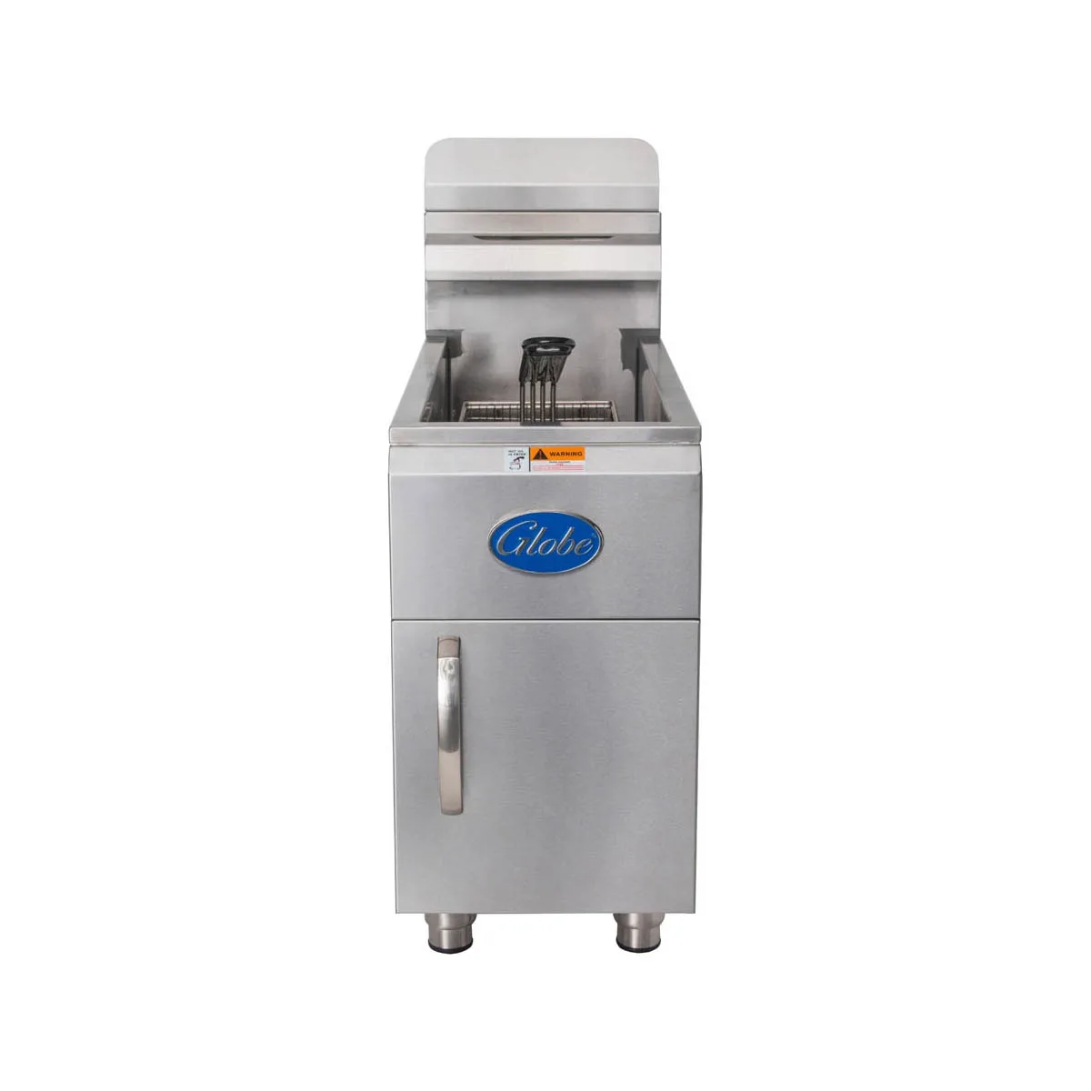 Globe GF15G Full Pot Countertop Gas Fryer w/ 15 lbs Capacity, 1 Basket, Natural Gas, 26,500 BTU