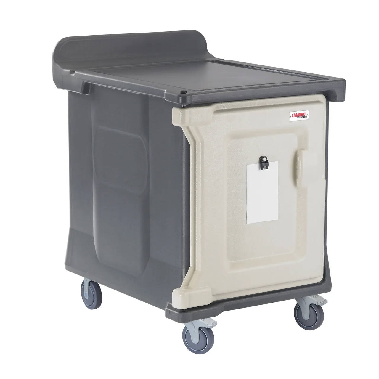 Cambro MDC1520S10HD191 Granite Gray 10 Tray Meal Delivery Cart w/ 1 Compartment