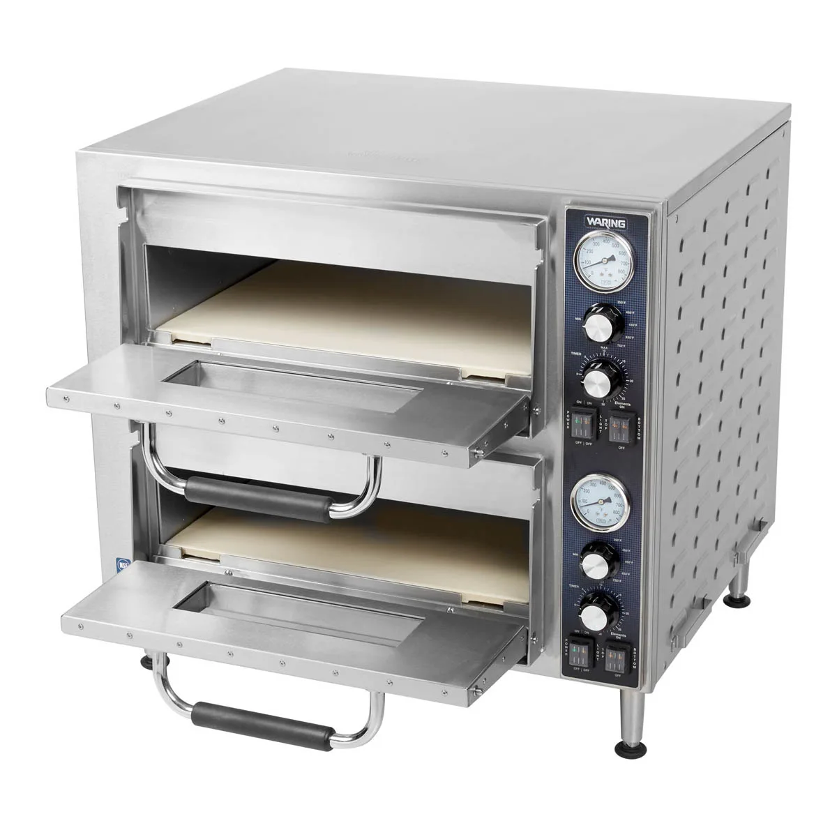 Waring WPO750 31" Electric Countertop Pizza Bake Oven w/ Double Deck, Thermostatic Controls