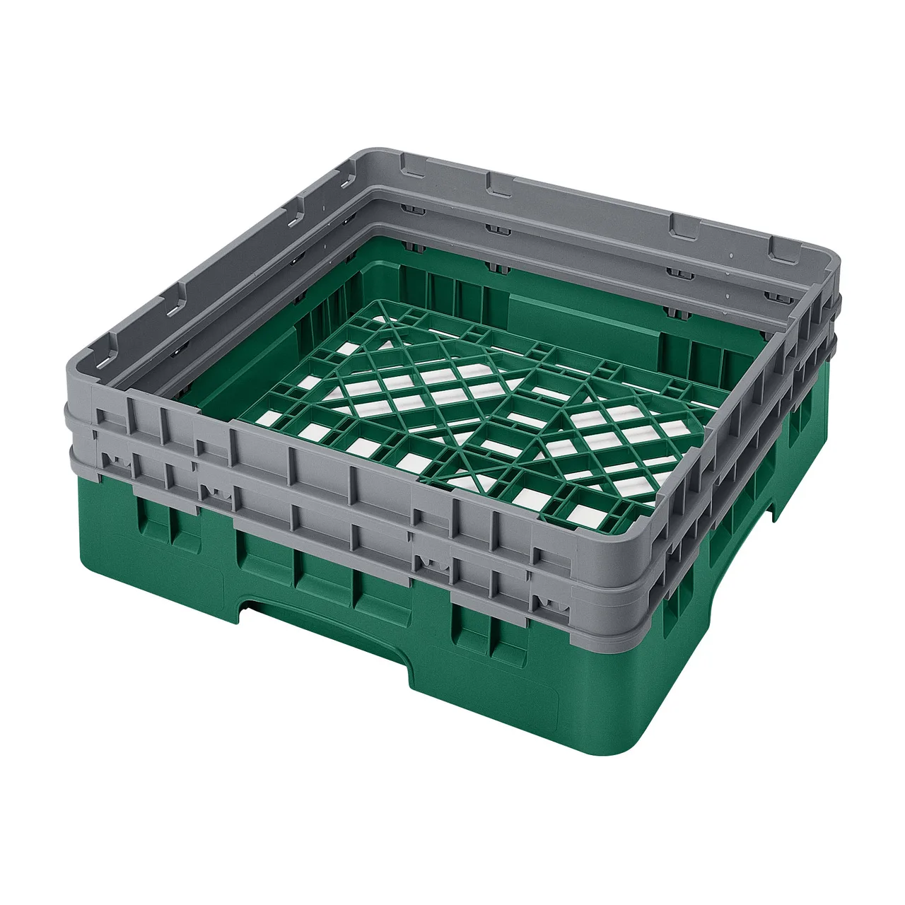 Cambro BR578119 Camrack Base Rack, Full Size, 1 Compartment, 19-3/4" x 19-3/4", 6-1/2" Inside Rack Height, Polypropylene, Sherwood Green, NSF Certified
