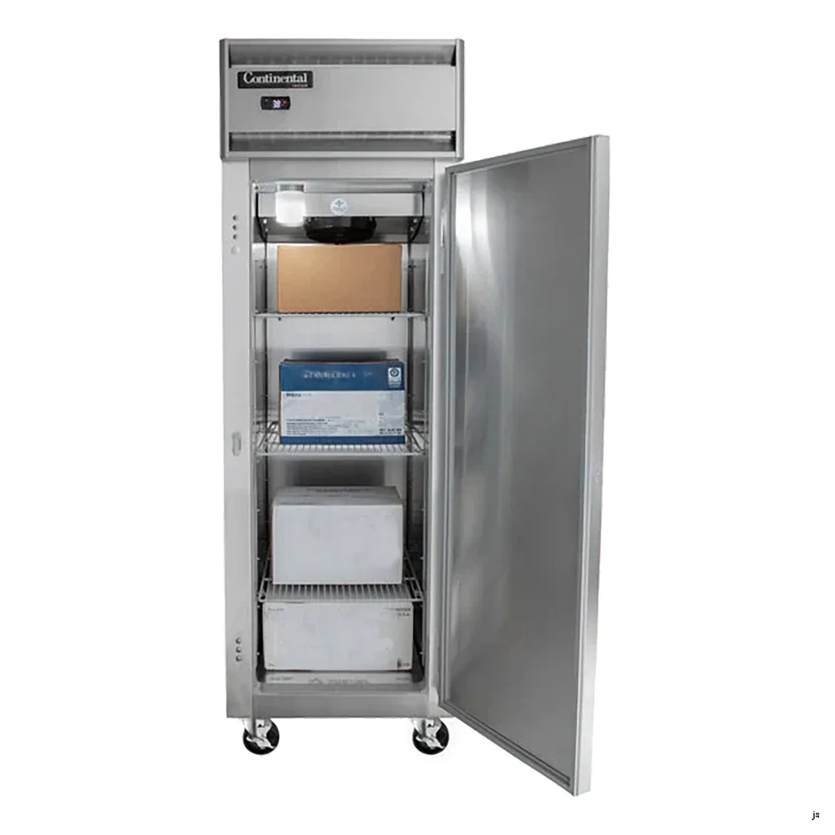 Continental Refrigerator 1FN 26" 1-Section Reach-In Freezer, Solid Door, Top Mounted, 20 cu. ft.