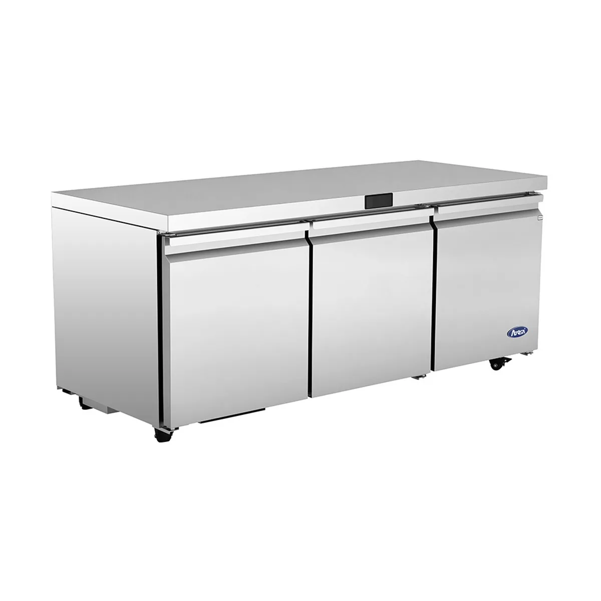 Atosa USA AUR72SD 72" Three Solid Door Undercounter Refrigerator, Stainless Steel, 18.2 cu. ft