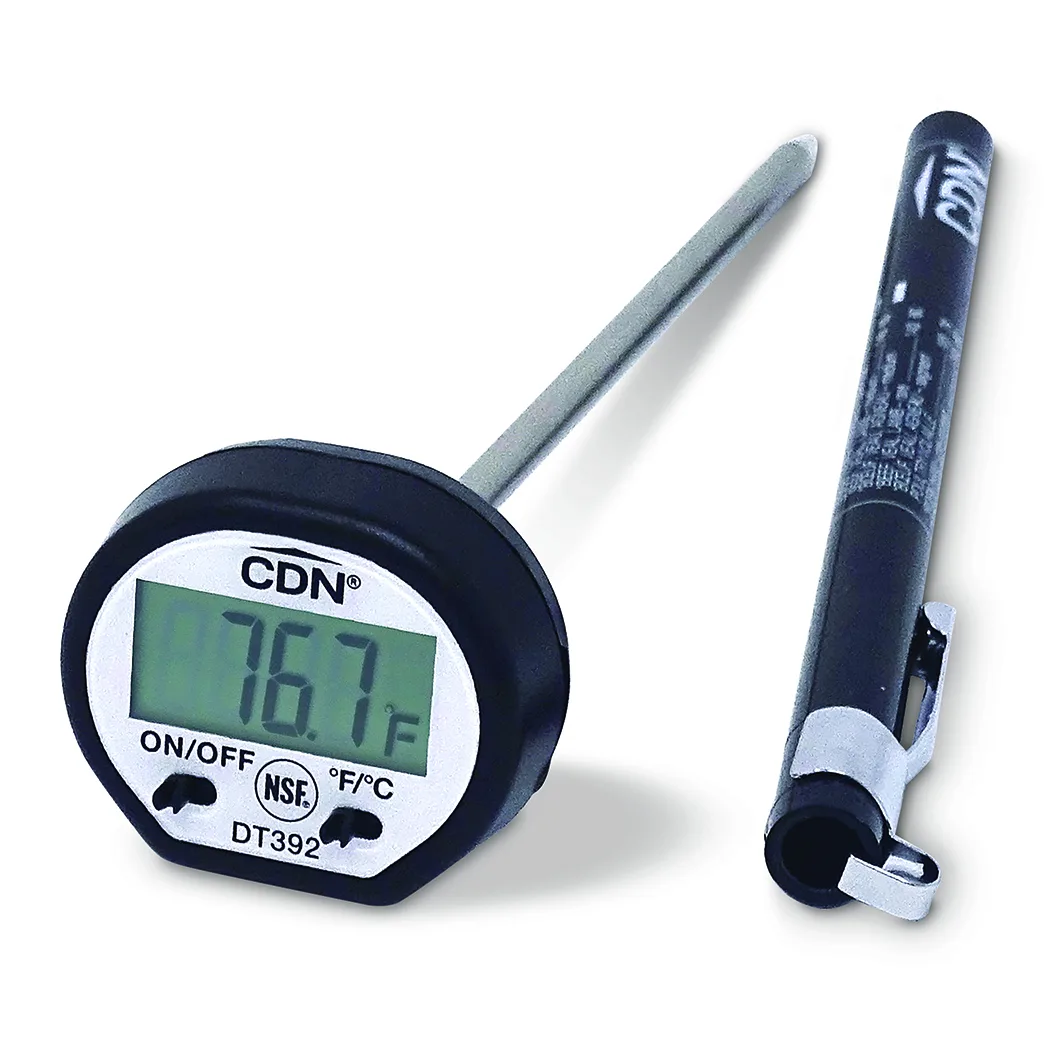 CDN DT392 Digital Thermometer, -50 to +392°F, 5" Stem, BioCote ABS, 304 Stainless Steel