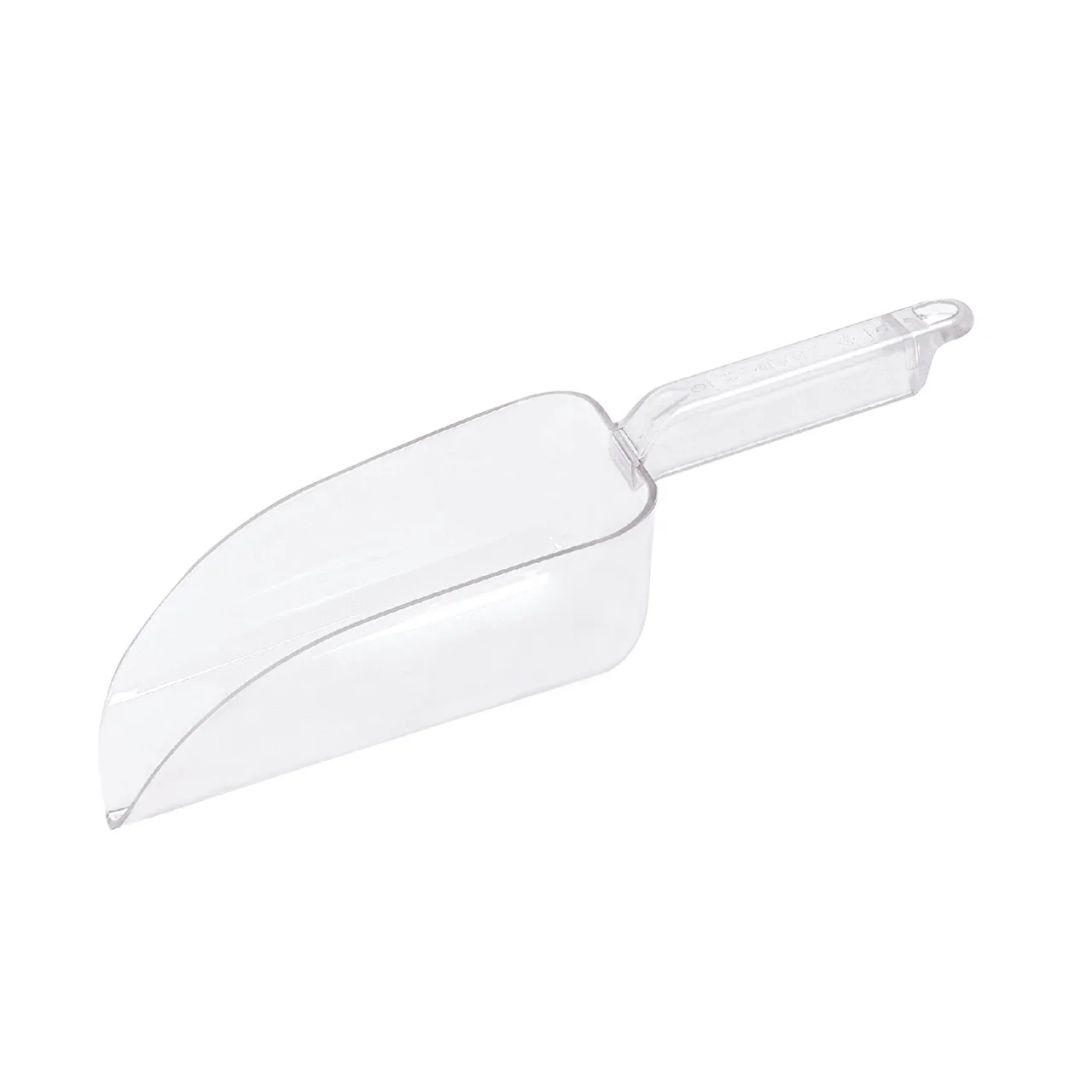 CAC China SCPP-24 Ice Scoop, Clear Polycarbonate, 24 oz Capacity, Flat Bottom, NSF Certified