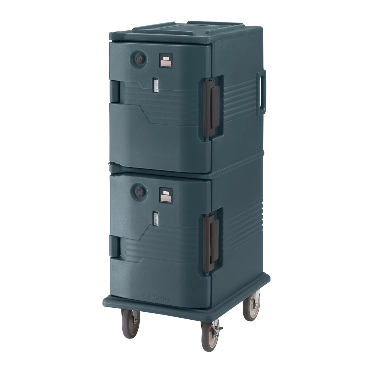 Cambro UPCH800192 "Full Height" 1-Section Heated Holding Cabinet, Solid Door, 12-Pan Capacity, Granite Green