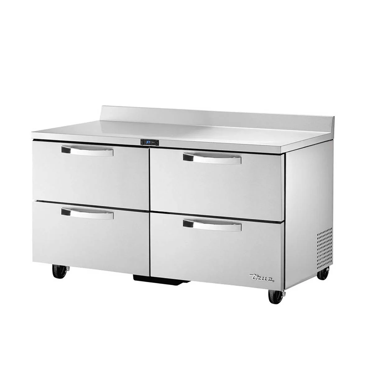 True TWT-60D-4-HC~SPEC3 60" 2-Section Worktop Refrigerator w/ 4 Drawers, Stainless Steel