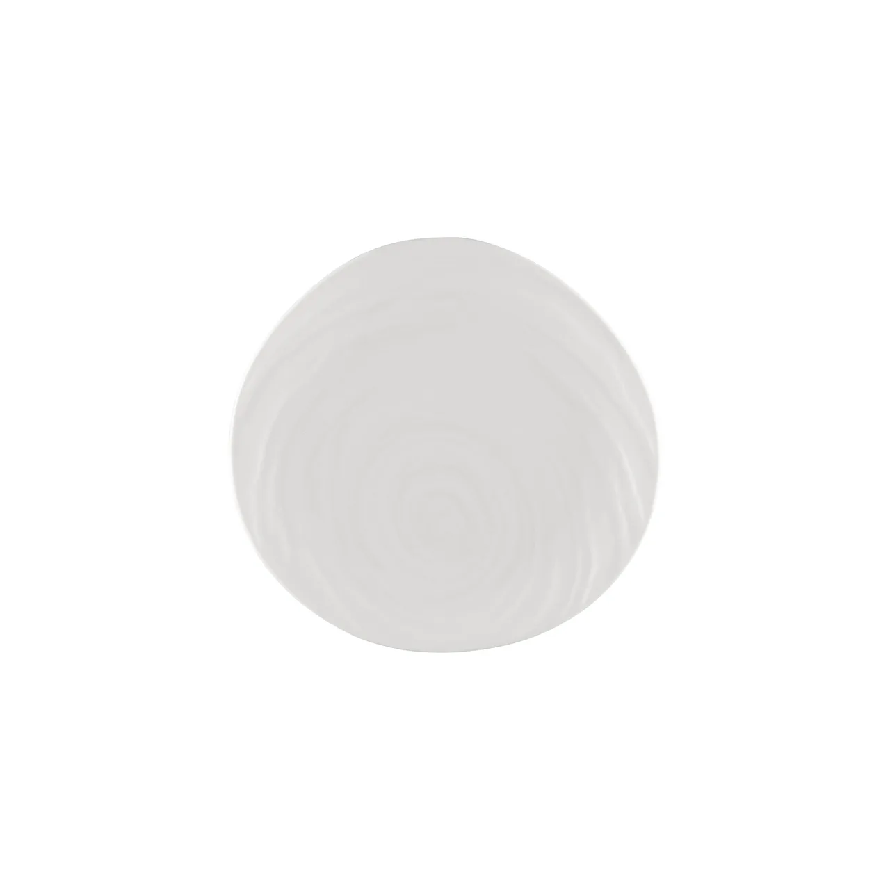CAC China BHM-7 Bahamas Plate, 7-1/2" Round, Embossed Rim, Porcelain, Bone White - Dozen