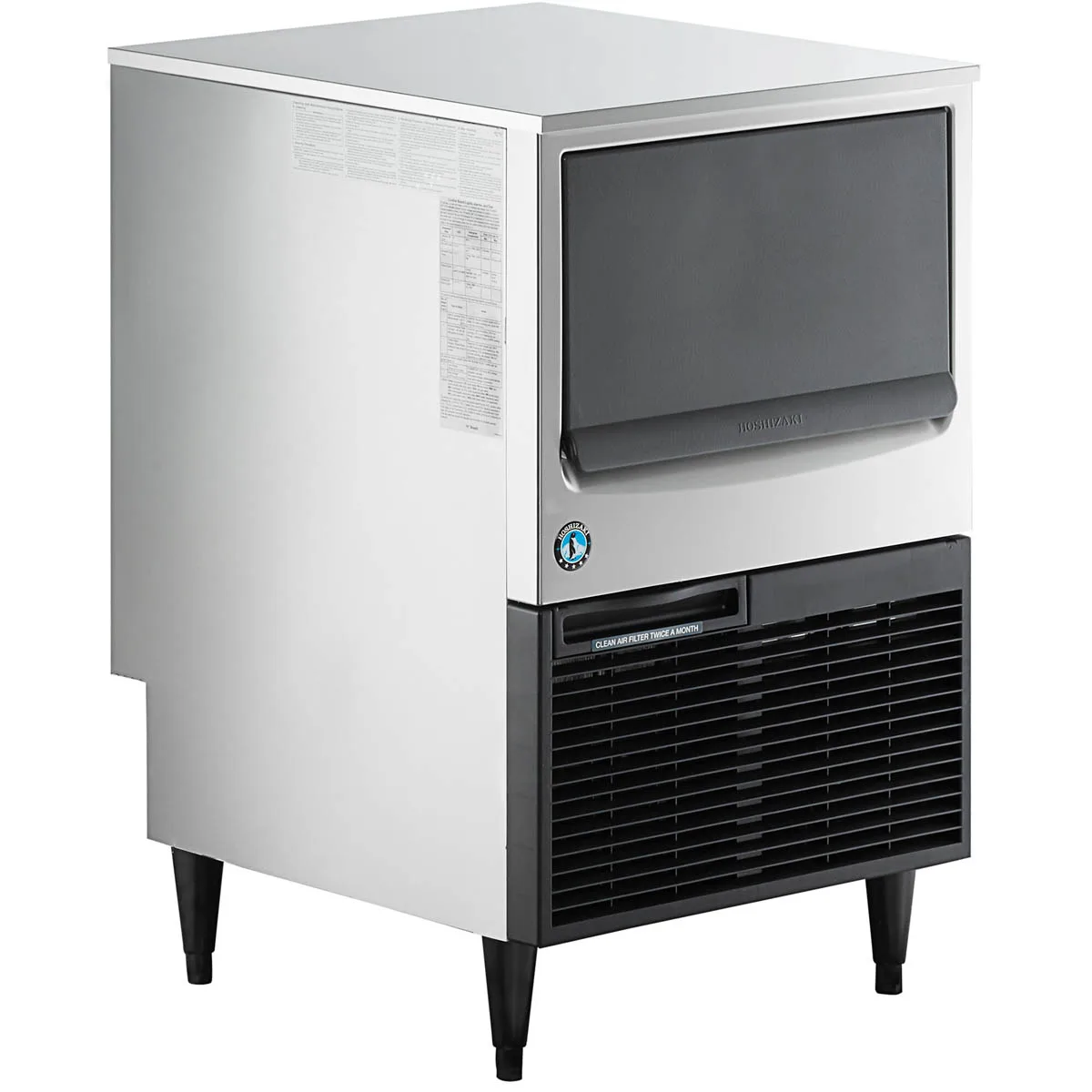 Hoshizaki KM-161BWJ 24" Water Cooled Crescent 153 lb Undercounter Ice Machine with 78 lb Bin, ADA