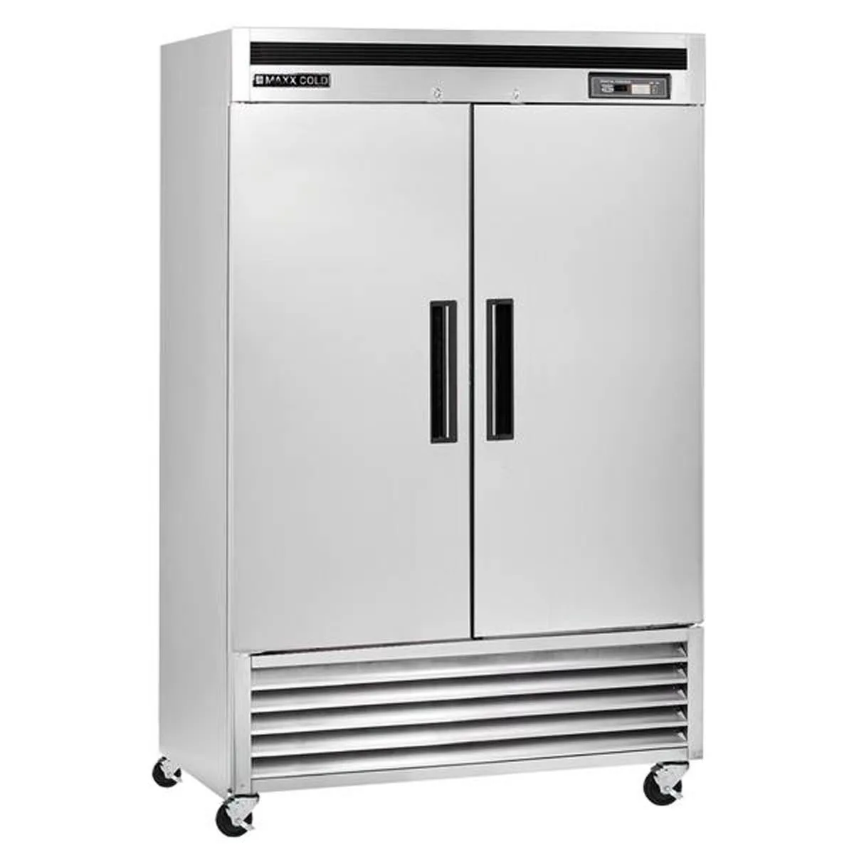 Maxx Cold MCF-49FDHC 54" 2-Solid Door Reach-In Freezer, Bottom Mounted, 42.8 cu. ft., Stainless Steel