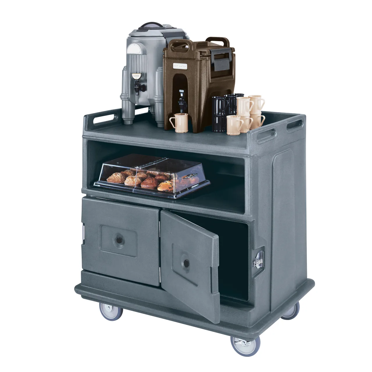 Cambro 24-Inch Beverage Cart, 44 Height, Gray, NSF, MDC24