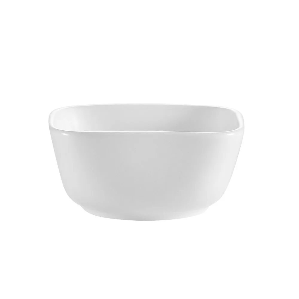 CACChina CTY-B4 Citysquare Fruit Bowl, 6 Oz., 4"x4" Square Porcelain, Super White - Dozen