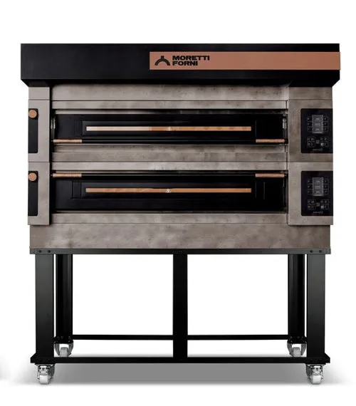 Moretti Forni ICON S125E2 48" Electric Pizza Deck Oven, 2 Deck Stone, Dual Power Heat