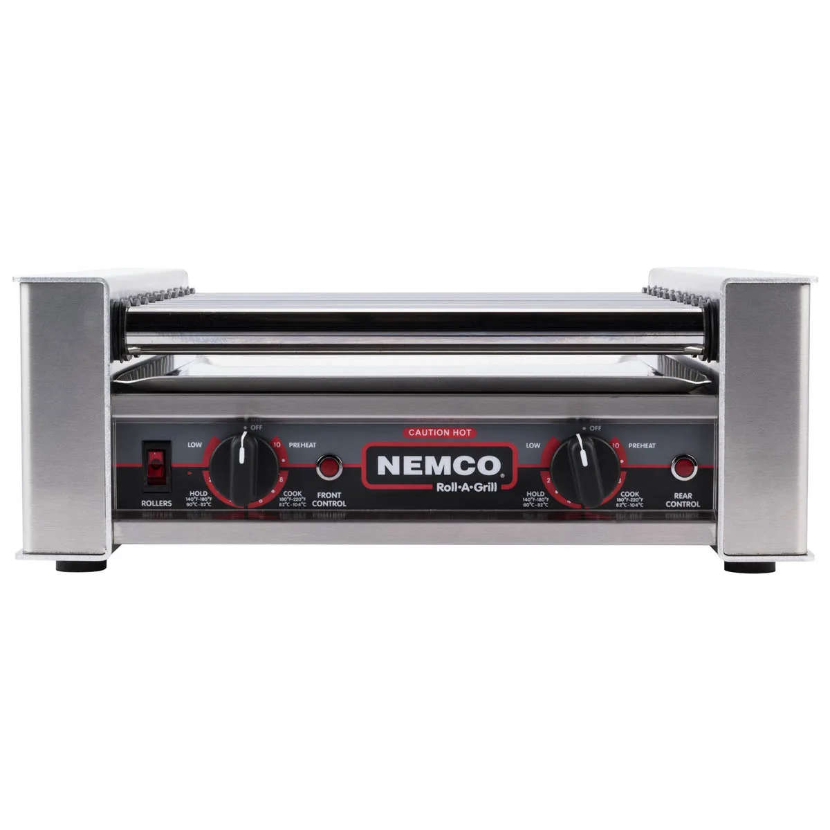 Nemco 8018-220 Roll-A-Grill® Hot Dog Grill, Roller-Type, (10) Chrome Rollers
