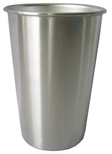 Omcan USA 46506 Pint Cup, 16 oz. Stainless Steel, 13-16 oz, Durable Metal Drinkware