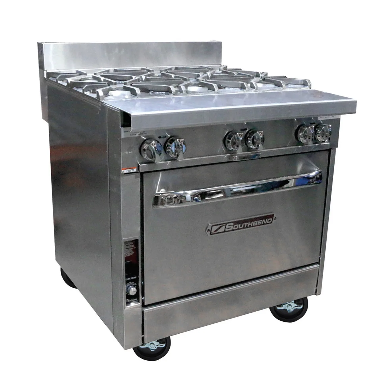 Southbend P32A-BBB-SU 32" Gas Heavy Duty Range, (6) Open Burners w/ (3) Step-Up, (1) Convection Oven, 255.000 BTU