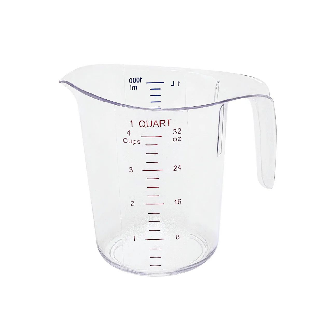 CAC China MCBK-100 Measuring Cup, 1 Quart (1000 mL) Polycarbonate, Thumb‑Grip, NSF Certified