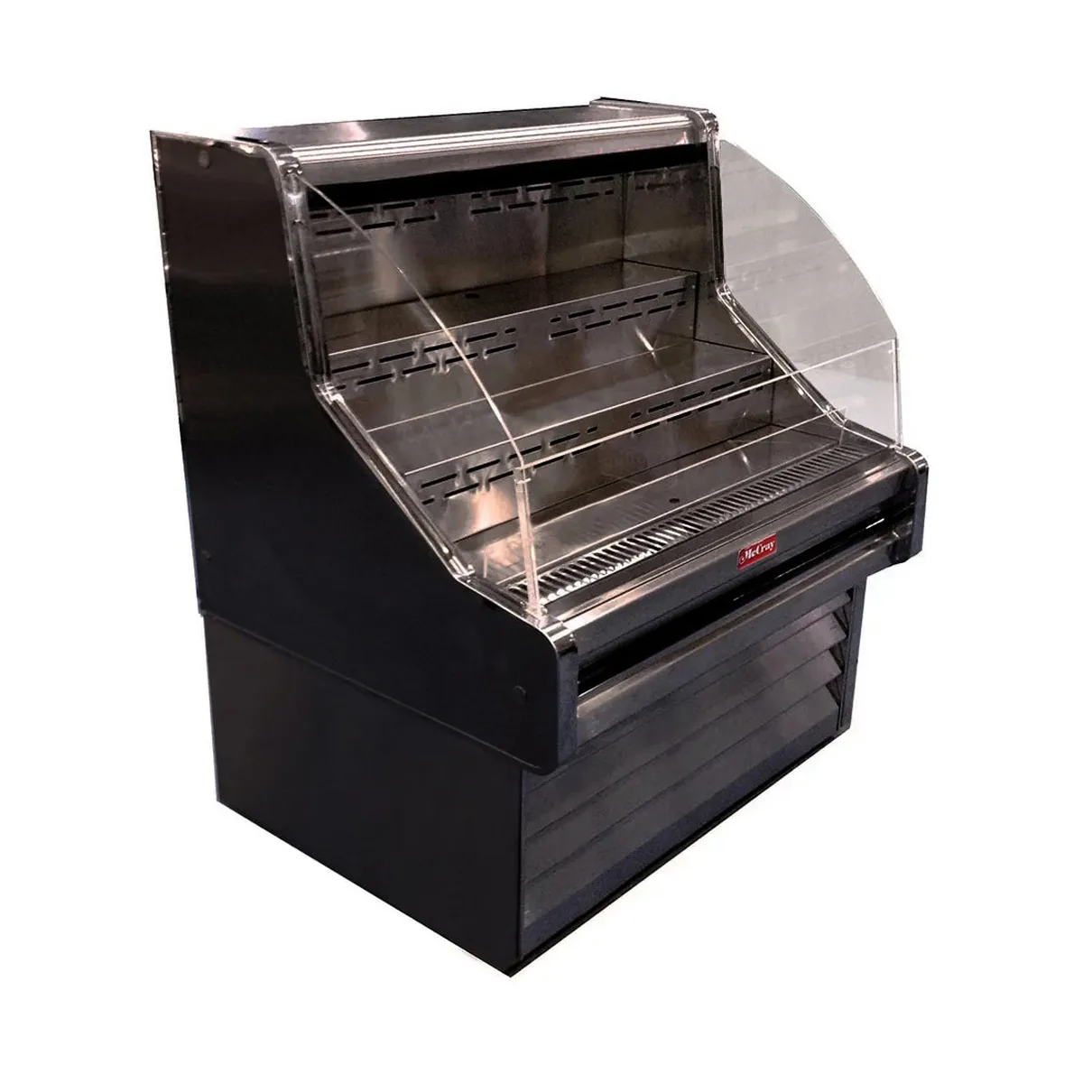 Howard-McCray SC-OS35E-4C-B-LED 51" Horizontal Impluse Open Merchandiser in Black, Self-Contained