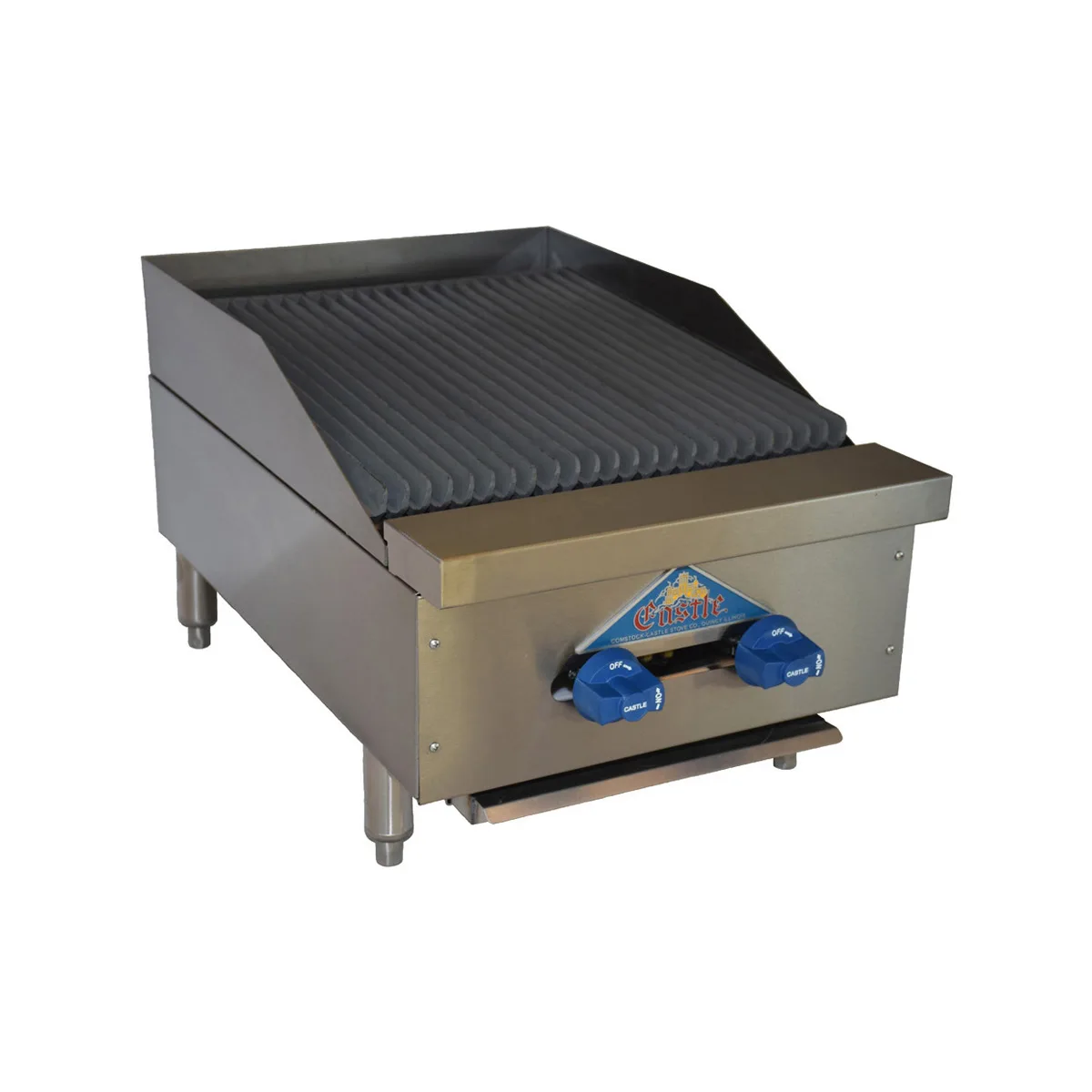 Comstock-Castle FHP18-1.5LB 18" Countertop Gas Lava Rock Charbroiler w/ (2) Burners, 40.000 BTU