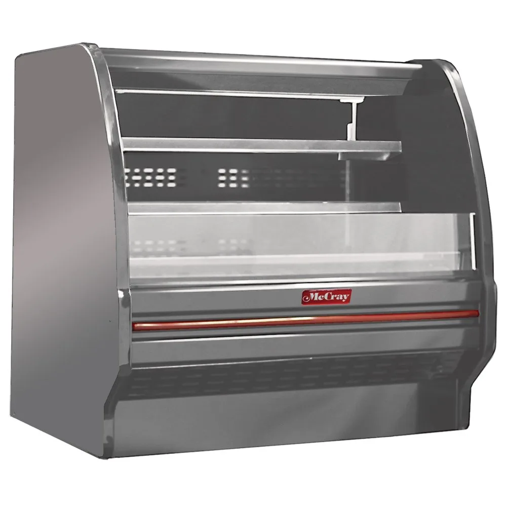 Howard-McCray R-OD40E-4L-S-LED 51" Horizontal Dairy Curved End Open Merchandiser, Stainless Steel